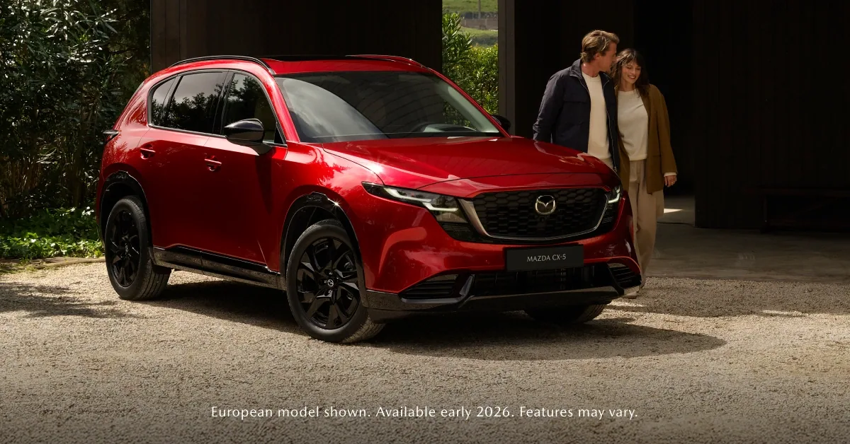 Mazda CX-5 driving on a road